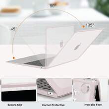 Compatible With MacBook Air 13 Inch Case 2022 2021 2020 2019 2018 A2337 M1 A2179 A1932, Soft TPU Bumper Anti-Fingerprint Plastic Hard Case&Keyboard Cover For MacBook Air 13.3, Khaki,8943440 - Màu Khaki - Xem 6