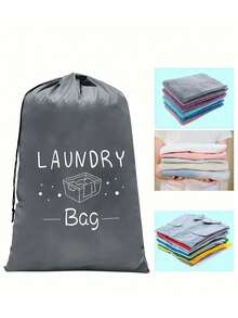 Laundry Bag Washable Drawstring Laundry Bags Dirty Clothes Organizer Fabric Laundry Basket Travel Laundry Bag Large Enough Portable Dirty Clothes Hamper For Bedroom Bathroom And Laundry Room Storage Simple Design Large Capacity For Storing Blankets Blankets Laundry Easy Fit A Laundry Hamper Or Basket Machine Washable Suitable For Daily And Travel Camping Home Business Back To School Use Travel Essentials Camping Essentials - Multicolor - View 3