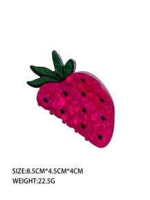 1pc Korean Fruit Series Large Hair Claw Clip, Acrylic Cute Ponytail Claw Hair Clip Accessories Suitable For Daily Travel, Gatherings, Beach Parties, And Wearing During Summer, Autumn, And Back To School Seasons Holiday Essential