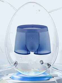 4条装冰丝弹力运动凉感短裤，夏季休闲内裤，纯色半透明宽松内裤，居家休闲内裤，适合海滩、旅行、春夏穿着，男士泳裤，个性化礼品 - 彩色 - 查看 11