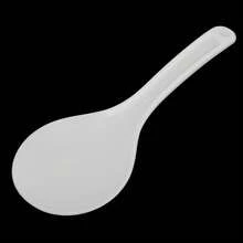 Plastic Rice Paddle, Design Rice Scoop Spoon Server Restaurant Kitchen Cooking Utensil - White - View 2