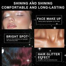 Ytruns Spray de purpurina de 100 ml para resaltar, se puede usar en el Body/cabello/ropa - 1 unidad - Ver 4