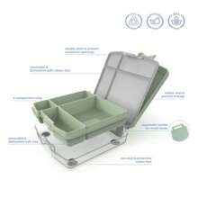 Innovative Leak Proof Bento Box With 4 Compartments Ergonomic Handle Kids Dishwasher Safe Travel Friendly Lunch Container - 彩色 - 查看 4