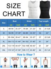 Shapewear Tank Top For Mens Tummy Control Compression V-Neck Vest Underwear Slimming Belly Boobs Gynecomastia Muscle Shirts Body Shaper Undershirts Training Sports Gym Fitness - 白色 - 查看 6