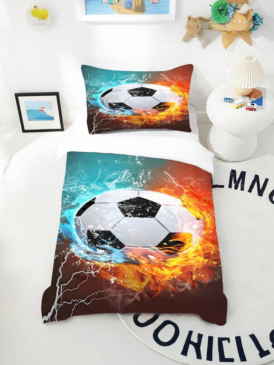 1/2PCS 婴儿床两件套，1 个羽绒被套+1 个枕套，采用数码印花图案的涤纶面料制成，亲肤、透气、不闷热、可机洗、不褪色，适用于儿童卧室，可单独购买 1 个枕套（不含枕芯或羽绒被套）