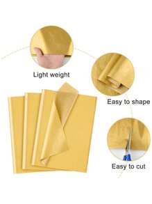 Metallic Gold Tissue Paper - 120 Sheets, 14 X 20 Inches, Bulk Gold Wrap Paper For Gift Bags, Packaging, Floral Filler, Crafts, Christmas, Birthday, Wedding Decor