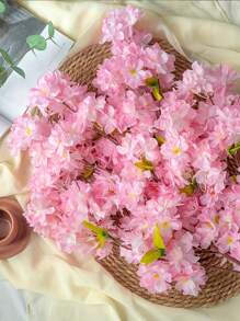 1 PIEZA 95cm Rama artificial de cerezo resistente al fuego, flor de Sakura de seda para decoración de fondo de boda, fiesta, pared, hogar, matrimonio. Flores artificiales y plantas adecuadas para bodas, fiestas, centros de mesa, decoración floral, decoración navideña, hogar/mesa de comedor/dormitorio/sala de estar/jardín/decoración de habitación