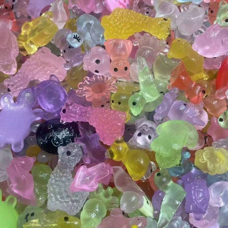 5/10/30/50/100pcs Glow-In-The-Dark Resin Animals, Resin Realistic Mini Glow-In-The-Dark Small Animals, DIY Cartoon Toys Micro Landscape Decor, Surprise Gift Pack, For Craft Dollhouse, Pranks, Garden Decor, Miniature Figurines, Toys, Miniature Statues, Turtles, Resin Animals, Mini Toys - Multicolor - View 7