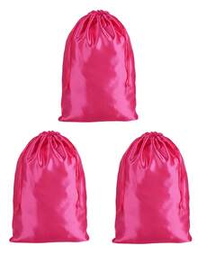 3/6/10件缎面假发袋假发携带袋头发束带袋包装收纳袋柔软假发袋用于假发束发用品家庭和沙龙使用