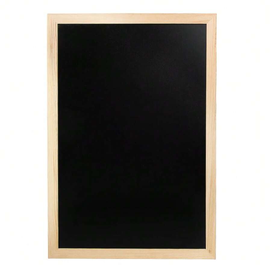 Black Chalkboard With Natural Unfinished Wood Frame, Size 19 X 13 In, 1 Pc, Unisex Character