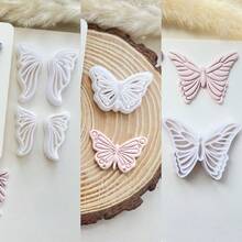 Set Pemotong Tanah Liat Lunak Berbentuk Kupu-kupu Gaya Bohemian - Kit Pembuatan Perhiasan Kupu-kupu Resin yang Indah, Dilengkapi dengan Alat Plastik Tahan Lama, Cocok untuk Pembuatan Anting dan Kerajinan DIY, Ideal untuk Dekorasi Buatan Tangan dan Pembuatan Perhiasan | Pola Kupu-kupu yang Cerah | Alat Plastik Tahan Lama, Dekorasi Kupu-kupu - Butterfly - View 1