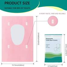 30 Pack Of Disposable Toilet Seat Covers 100% Waterproof XL Individually Packaged Disposable Toilet Seat Covers For Potty Training For Adults And Children, Travel For Public Toilets, Camping