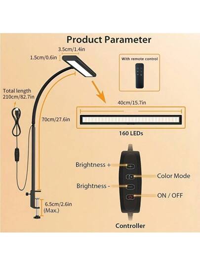 Yogle 1. Moderne Vloer Lamp Adjustable Function, Lightweight LED Reading That Can Be Installed Vertically, 10 Brightness Swivel [1H Timer], Work, Study, Sewing, Painting, Makeup, Etc. Purposes. view 9