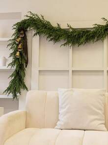 Christmas Dector Home Gift Artificial Norfolk Pine Garlands, Real Touch Winter Pine Garland, Green Artificial Greenery Garland For Table, Mantle, Wall, Indoor, Outdoor Christmas Decorations (Original Green)