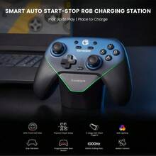 GAMESIR T4n Pro Supernova Magnetic Controller Dual-Mode Wireless Velvet Grip Adaptive Vibration Switch/PC/Steam/TV Universal Starry Blue (With Built-In Charging Base) - Starry Blue (with Charging Base) - View 5