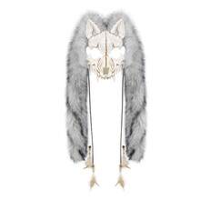 1pc Viking Warrior & Werewolf Mask - Faux Fur Headpiece, Perfect For Halloween, Rave Parties & Winter Novelty Costumes Halloween Party Decor