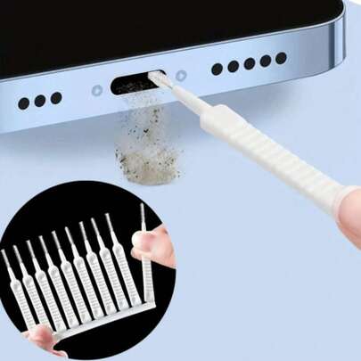 Bộ dụng cụ vệ sinh cổng sạc đa năng 10/20 món, phù hợp với điện thoại thông minh, bao gồm nút bịt bụi loa và tai nghe, chổi quét màn hình và chổi vệ sinh, bộ dụng cụ làm sạch bụi loa điện thoại, tương thích với các dòng điện thoại 15/14/13/12/11 inch, đồ dùng nhà bếp, phòng tắm, đồ dùng gia đình thiết yếu.