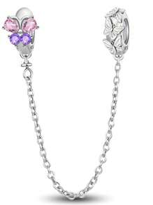 1 Pieza Cadena de Seguridad de Plata de Ley 925 con Zirconia Gato Lindo para Mujeres, Apta para Pulseras, Brazaletes, Fabricación de Joyas DIY, Regalo de Citas, Joyería Fina para Damas