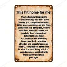 8"X12" Vintage Metal Wall Plaque With "This Hit Home For Me!" Inspirational Quote - Waterproof & Weatherproof Rustic Decor For Man Cave, Garage, Bar, Cafe, Farmhouse - Black Retro Home Decor Gift, Distressed Finish, Highquality Finish, Decorative Sign, Cafe Owners
