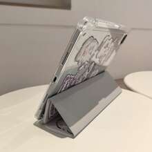 可爱猫咪双面彩绘透明防震保护壳，亚克力硬壳，兼容 iPad (A16) 第 11/10 代 10.9 英寸、iPad 10.2 英寸、7/8/9 英寸、iPad Pro 11 英寸（第 2/3/4 代）、iPad Mini 7/6 英寸，支持智能睡眠/唤醒功能，带 Apple Pencil 插槽，兼容小米 Redmi Pad SE 11 英寸（2023 年款）和 MatePad SE 11 英寸（2024 年款）/MatePad 11.5 英寸 S - 無色 - 查看 9