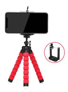 1pc Octopus Mobile Phone Holder, Casual Clip Mobile Phone Tripod, Portable And Flexible Tripod, Outdoor Video Recording Mobile Phone Tripod Black, Suitable For IPhone Android Mobile Phone Compact Digital Camera Sports Camera Black