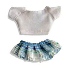 (Doll Clothes Only) 10cm Doll Outfit OB-11 JK Skirt, Labobo Clothes, Twist Stick, Small Bear LBB Plush Doll T-Shirt Dress Cheap Set - Multicolor - View 12