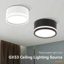 GX53 Recessed Downlight, Home Decor Spotlight, Ceiling Light, Black/White/Solid Wood Options, Compatible With GX53 Bulb, Suitable For Living Room, Home, Indoor Decoration, Shop, Bedroom, Dining Room, Corridor, Kitchen, Closet, Porch, High Ceiling, Stretch Ceiling, Low Ceiling - GX53 Downlight - View 2