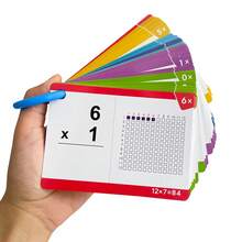 Lachilly 85 tarjetas de aprendizaje de multiplicación con gráficos y juegos de matemáticas, tarjetas interactivas de matemáticas para niños, herramientas de aprendizaje de operaciones matemáticas para aulas y escuelas en el hogar, recursos educativos para el hogar y el aula, juguetes educativos - Multicolor - Ver 13