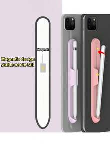 Capa Protetora de Silicone para Caneta Stylus de Tablet, Slot de Suporte de Caneta Stylus de Silicone para Tablet, Compatível com Apple Pencil Pro ou 1st/2nd Geração, Galaxy Tab S6 Lite S7 FE S8 S9 S10 Ultra, Acessórios para Tablet - Multicolorido - Visão 3