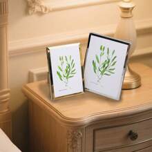 1 件相框，小型桌面相框，银色金属相框，适合桌面展示和墙壁装饰 - 父亲节、婚礼、生日的最佳礼物