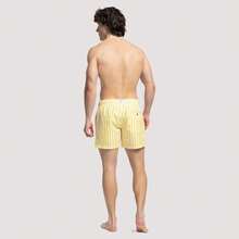 Apres Life Men's Soft Stretchy Quick-Dry Weekend Training Daily Yellow YELLOWSTRIPESHORTS - Yellow - View 2