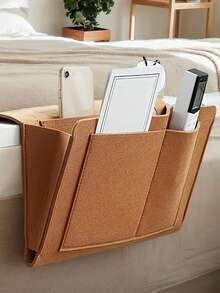 Túi treo đựng đồ giường nỉ có 3 ngăn, đựng tạp chí, điện thoại, máy tính bảng, iPad, cáp, điều khiển từ xa và giá đựng chai nước cho giường ký túc xá, ghế sofa, túi đựng đồ tự dính trang trí trang trí lễ hội trang trí phòng trang trí nhà trang trí phòng ngủ trang trí phòng ngủ, đồ tổ chức, đồ tổ chức, đồ lưu trữ gia đình - Nhiều màu - Xem 2