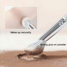 天鹅绒软山羊毛腮红刷 - 天然木柄化妆刷 便携情人节礼物 新年礼物