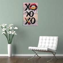 1 bức tranh tường phong cách Retro Kiss - Bức thư tình cổ điển, áp phích phòng ngủ màu đỏ và hồng, tranh trang trí, tranh trưng bày, phong cách trang trí phổ biến đương đại, tranh in rực rỡ, tươi sáng, tranh vải, tranh trang trí theo phong cách Deco hiện đại, tranh tường đẹp, hoàn hảo cho trong nhà và ngoài trời, nhà và văn phòng, phòng ngủ, hành lang, cầu thang, nhà hàng, lựa chọn hoàn hảo (không có khung) - Nhiều màu - Xem 4