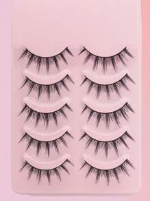 5 Pairs Manga Lashes Full Strip New Natural Wispy Soft False Eyelashes