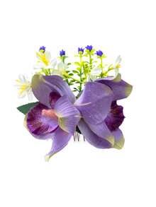 新款波西米亚风仿兰花发梳，沙滩度假新娘发饰，梳子，发梳，侧梳，发饰，学习用品，头部饰品 - 彩色 - 查看 22