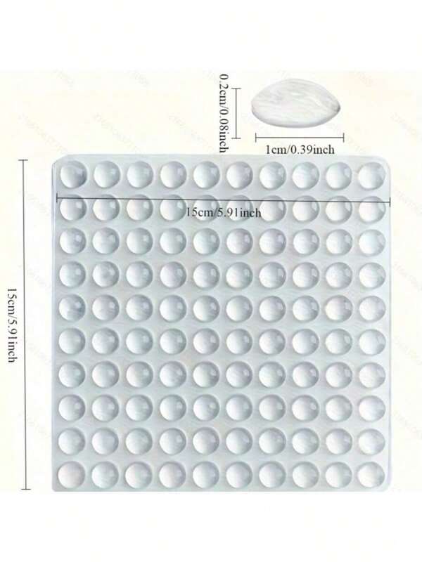 100 Hemispherical Silicone Crash Pads, Transparent Hemispherical Crash Particles, Soundproof Rubber Particles For Glass Cabinet Door Handles, Anti Slip Silicone Particles For Vases, Ashtrays, Furniture Crash Particles