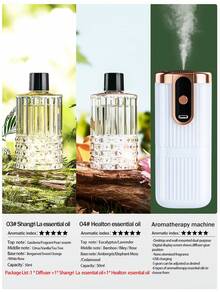 可充电自动香薰机，酒店精油香薰机，持久留香，卧室静音香薰扩散器，办公室电动空气清新剂，浴室除臭，6种精油香型（茉莉、栀子花、薰衣草、真我、香格里拉、山丘）室内长效香薰喷雾。 - 多香型 - 查看 24