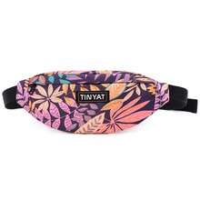 TINYAT Men Fashion Leaf Pattern Multi-Functional Waterproof Outdoor Riding Sports Waist Pack Chest Bags Daily Use