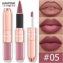 AINIPINK 1pcs [ Lip Gloss + Lipstick ], 2-In-1 Matte Easy To Color, Waterproof, Sweat-Proof, Non-Stick To Cup, Non-Fading, Long-Lasting, Exquisite, Suitable For Gifts, Festival Makeup, And Performance Makeup - Multicolor - View 15