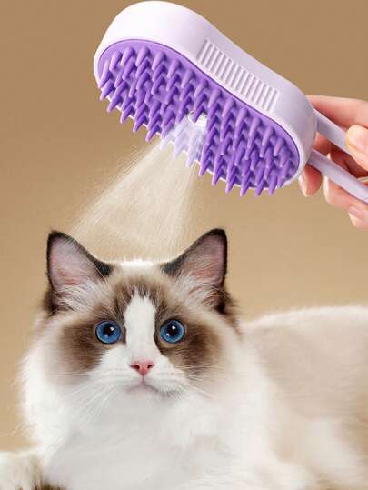 1PC Steamy Cat Brush 3 In 1 Electric Anti-Splashing Cat Brush With Steam Spray For Massage Pet Grooming Comb Hair Removal Combs New