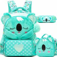 3PCS Backpacks For Girls Cute School Backpacks For Elementary Students Kids Aesthetic Travel Backpack Large Capacity Laptop Bookbag With Lunch Box 3 In 1 Backpack Set For Girls Back To School