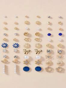 30 对时尚百搭小众新颖的青少年花朵、叶子和多种耳环适合作为礼物送给朋友 - 查看 5