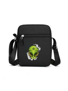 1 件迷你斜挎包，足球爱好者时尚单肩包新款黑色足球元素斜挎包休闲手机包，时尚轻巧，可调节肩带，拉链开合，适合上班、通勤、工作、约会、购物、上学、度假、户外休闲、旅行、购物等日常使用，送给朋友的生日礼物。