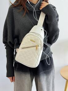 Front-Padded Backpack - Korean Style - Simple Men's Chest Bag - New Model - Multi-Layered Embroidery - Outdoor And Casual Chest Bag - Multicolor - View 5