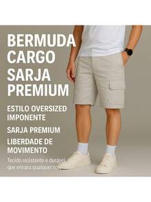 Bermuda Cargo Masculina 6 Bolsos Short Militar