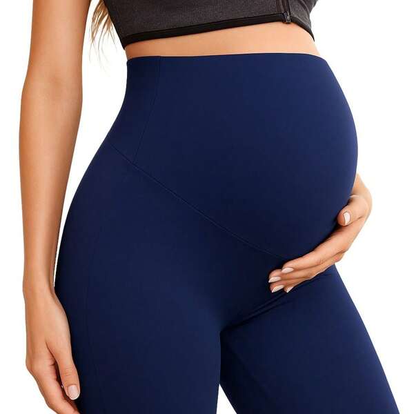 Short Bermuda Legging Gestante Suplex Cós Alto Confortável Maternidade Gestação Feminina