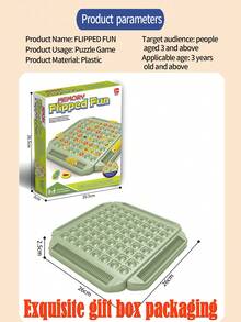 全新4人翻转匹配记忆游戏、桌面竞技比赛挑战、亲子互动、专注力训练、益智棋盘游戏 - 彩色 - 查看 10