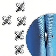 2 piezas Cortinas magnéticas con respaldo Adhesive - Botón de metal clásico Closure, adecuado para cortinas del hogar, dormitorio y oficina - Multicolor - Ver 2