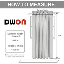 Patio Sliding Door Curtains - Extra Wide Curtains For Glass Door, Room Divider Blackout Thermal Curtain Panel With Back Tab & Rod Pocket For Bedroom Partition, 100 X 84 Inches, Greyish White - Black - View 4